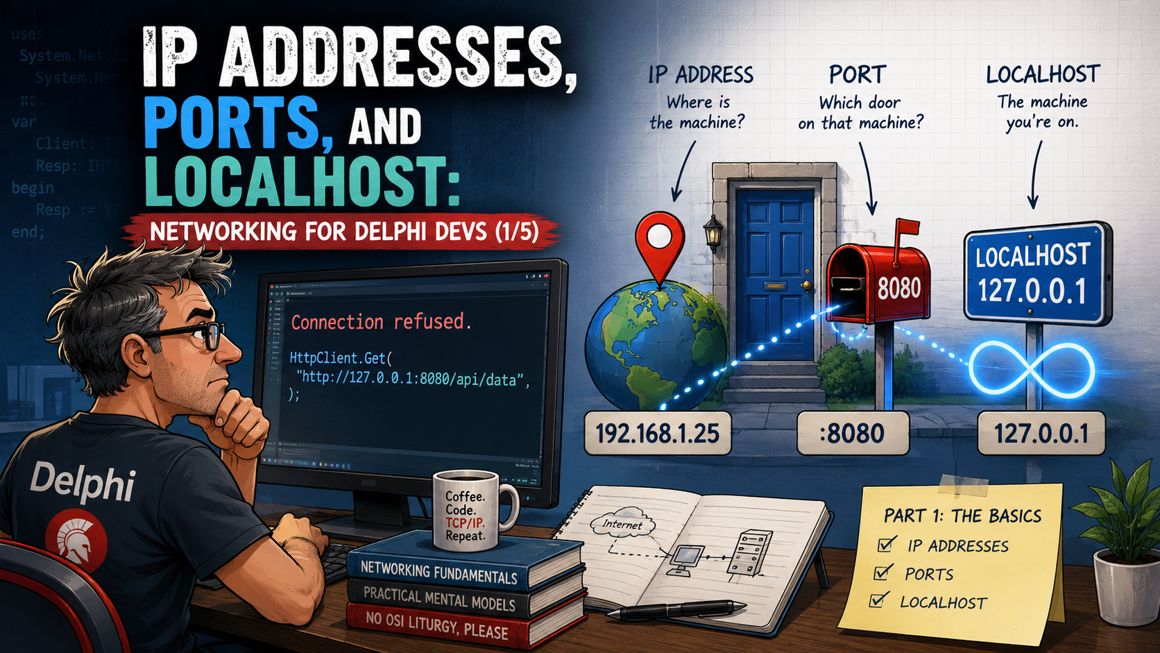 IP Addresses, Ports, and localhost: Networking for Delphi Devs (1/5)