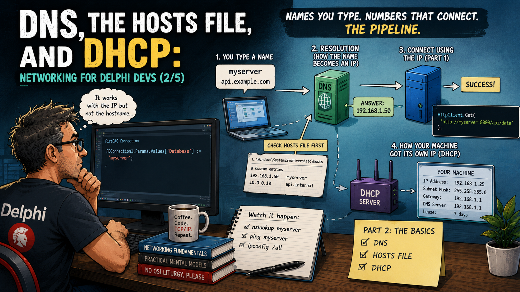 DNS, the hosts File, and DHCP: Networking for Delphi Devs (2/5)