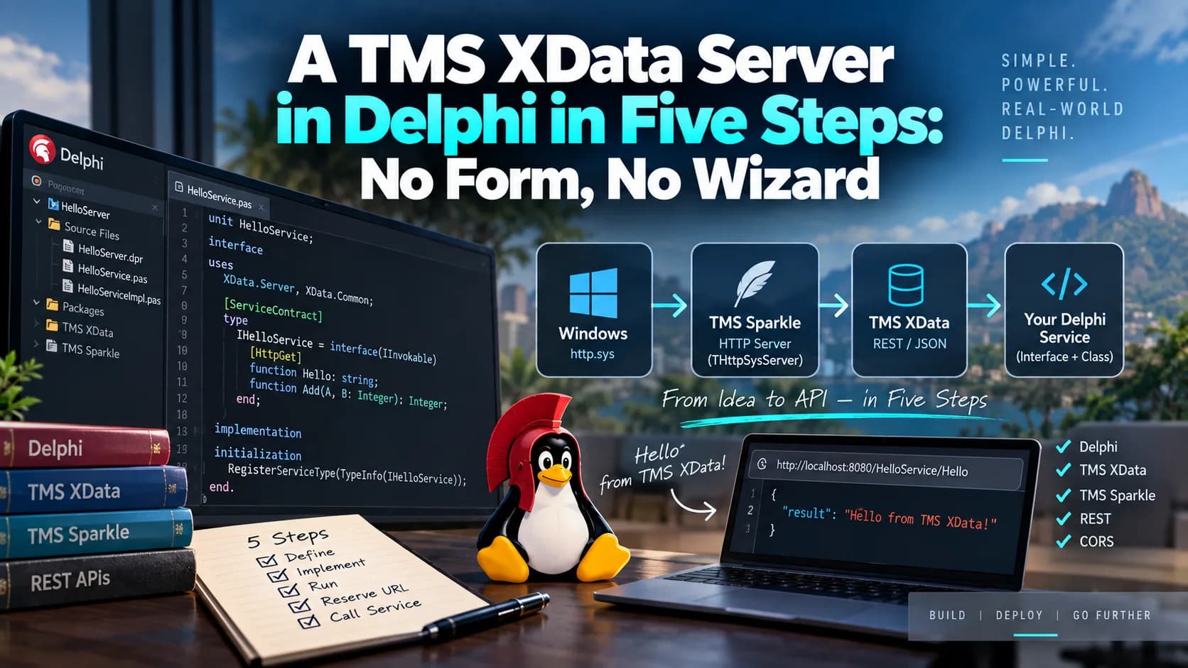 Ein TMS-XData-Server in Delphi in fünf Schritten: ohne Formular, ohne Wizard