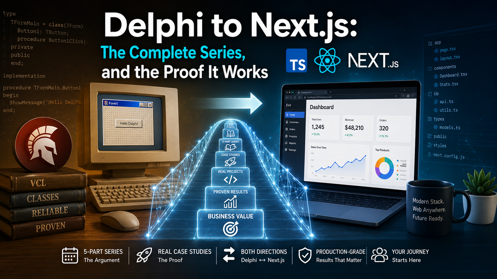 Delphi to Next.js: The Complete Series, and the Proof It Works